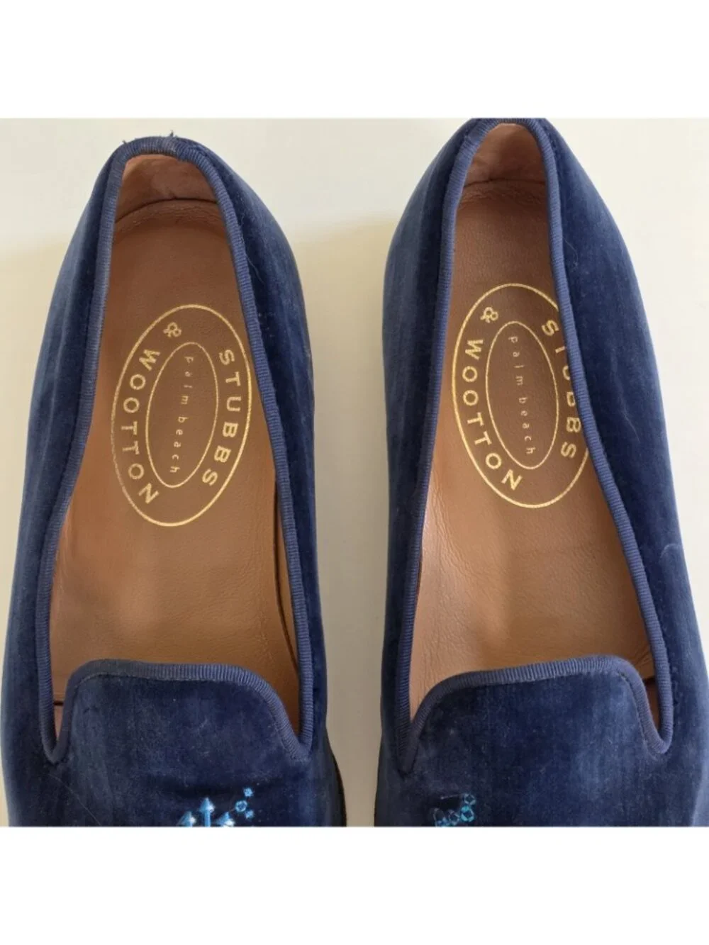 Stubbs Wootton SPLIT SIZE 11 R 11.5 L Velvet Smoking Slippers Mermaid R Merman L